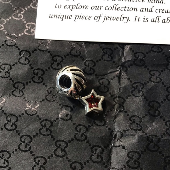 New sterling & Swarovski zirconia dangle star bead - Picture 4 of 7